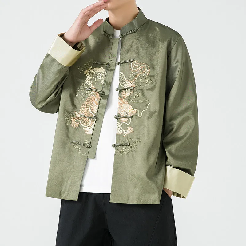 New Chinese Sle Men's Long Sve Jaet Dragon Pattern Embroidery Spring Autumn Outerwear Stand Fit Youth ular Daily...
New Chinese Sle Men's Long Sve Jaet Dragon Pattern Embroidery Spring Autumn Outerwear Stand Fit Youth ular Daily...