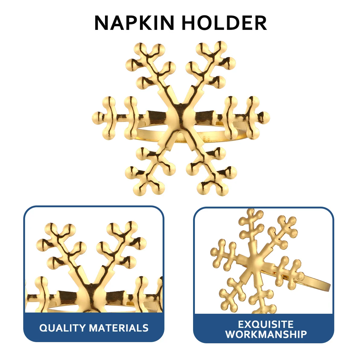 6Pcs Napkin Ring Snowflake Style Shiny Alloy Dinner Decoration Christmas Party Table Accessory Elegant Banquet Wedding Buckle
6Pcs Napkin Ring Snowflake Style Shiny Alloy Dinner Decoration Christmas Party Table Accessory Elegant Banquet Wedding Buckle