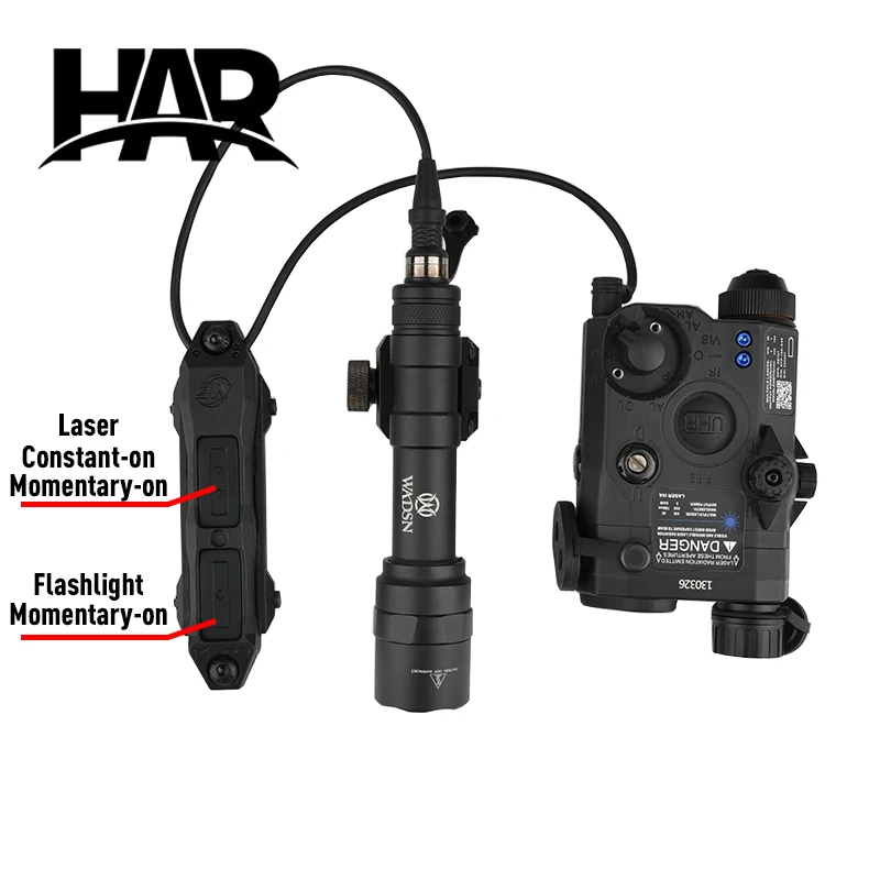 WADSN Tactical PEQ15 M300 M600 Red Green Blue Nylon Flashlight LED Strobe Optical AXON Dual Pressure Switch Accessories
WADSN Tactical PEQ15 M300 M600 Red Green Blue Nylon Flashlight LED Strobe Optical AXON Dual Pressure Switch Accessories