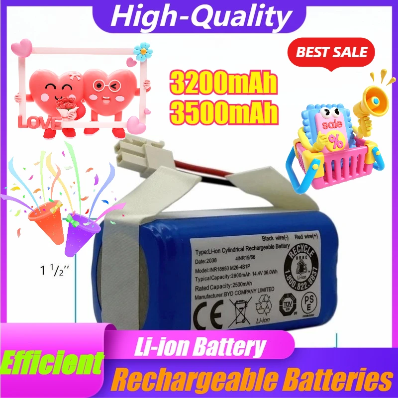 3200mAh 3500mAh For ILIFE V7/V7S/X620 Accessories X623 Battery X451/T4/A4S/X431 Sweeping Robot Batteries
3200mAh 3500mAh For ILIFE V7/V7S/X620 Accessories X623 Battery X451/T4/A4S/X431 Sweeping Robot Batteries