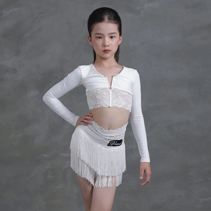 2025: белая одежда для латинских танцев, танцевальный костюм для девочек, самба, румба, кружевной топ с длинными рукавами, юбка с бахромой, детский тренировочный комплект для латинских танцев VBH2131
2025: белая одежда для латинских танцев, танцевальный костюм для девочек, самба, румба, кружевной топ с длинными рукавами, юбка с бахромой, детский тренировочный комплект для латинских танцев VBH2131