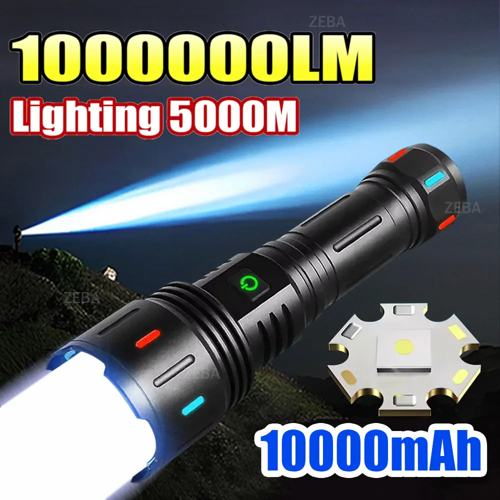 Most Powerful Torch White Laser Flashlight 10000mAh Large Capacity Rechargeable Lamp Camping Outdoor Waterproof Tactical Lantern
Most Powerful Torch White Laser Flashlight 10000mAh Large Capacity Rechargeable Lamp Camping Outdoor Waterproof Tactical Lantern