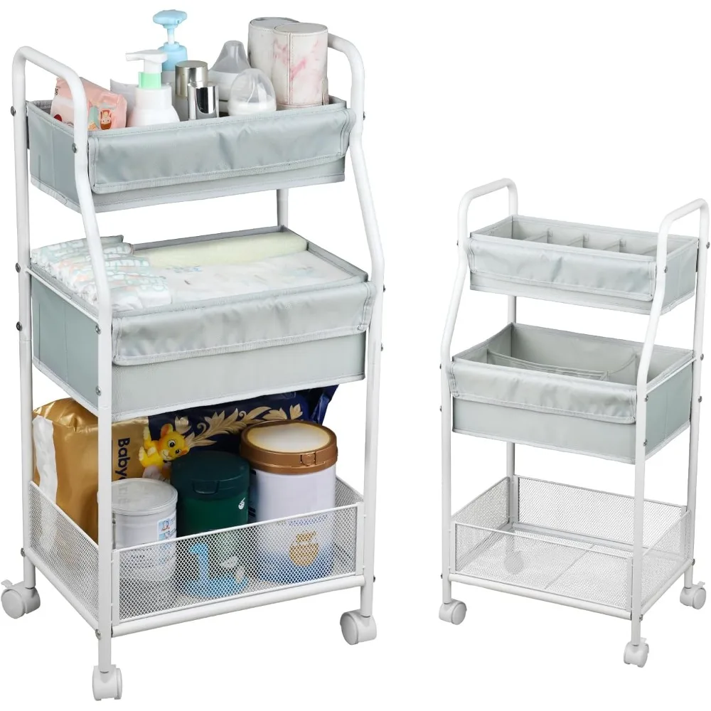 Rolling Utility Cart with Wheels - Baby Organizers for Nursery Essentials, Diaper Organizer, Art & Craft Storage, Book Cart (Wi
Rolling Utility Cart with Wheels - Baby Organizers for Nursery Essentials, Diaper Organizer, Art & Craft Storage, Book Cart (Wi