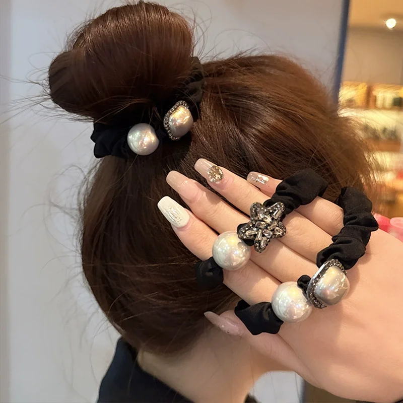 Advanced Water Diamond Pearl Head Rope Women's Hair Ring High Elastic Rubber Band Tie Ponytail Hair Ring New Headpiece
Advanced Water Diamond Pearl Head Rope Women's Hair Ring High Elastic Rubber Band Tie Ponytail Hair Ring New Headpiece