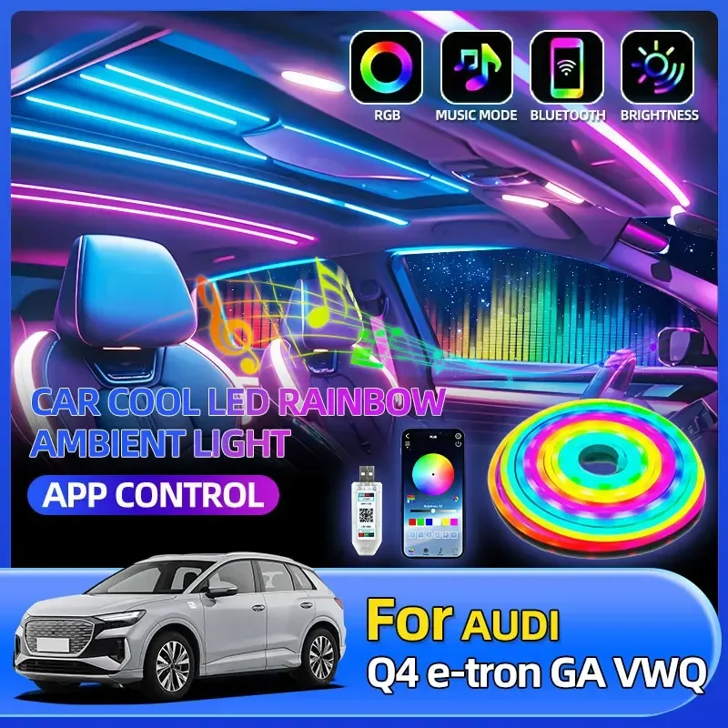 Smart Bluetooth Connect App Control Автомобильная RGB радужная светодиодная лента для Audi Q4 e-tron GA VWQ RS3 RS4 RS5 RS6 RS7 A1 A2 A3 A4 A5 A6 A7
Smart Bluetooth Connect App Control Автомобильная RGB радужная светодиодная лента для Audi Q4 e-tron GA VWQ RS3 RS4 RS5 RS6 RS7 A1 A2 A3 A4 A5 A6 A7