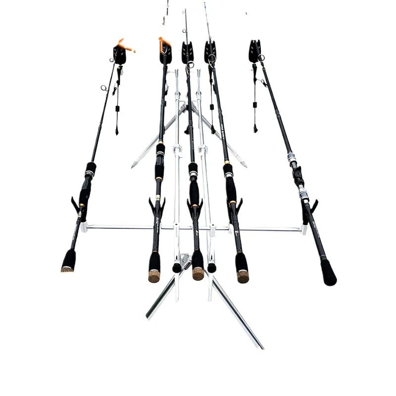 European aluminum alloy sea rod bracket 5 heads fast folding carp fishing wild fishing rod throwing
European aluminum alloy sea rod bracket 5 heads fast folding carp fishing wild fishing rod throwing