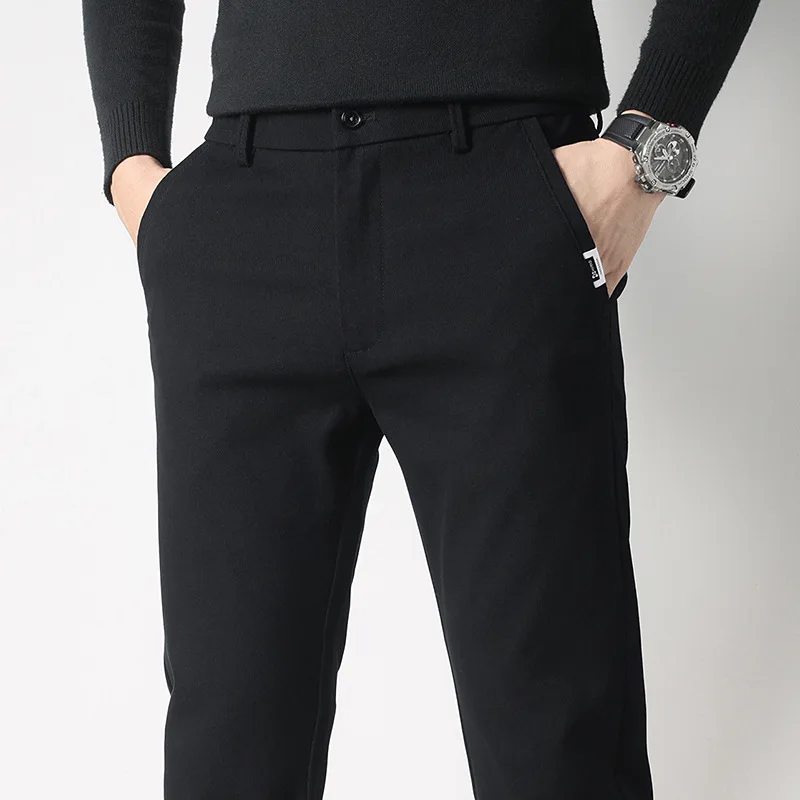 2022 Autumn New Mens Casual Pants Korean Style Slim Business Straight Stretch Trousers Classic Brand Men Clothes Black Grey Blue
2022 Autumn New Mens Casual Pants Korean Style Slim Business Straight Stretch Trousers Classic Brand Men Clothes Black Grey Blue