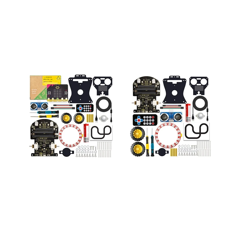 Mini Smart Microbit V2 Robot Car For Micro:Bit Robot Car Kit Graphical Programming Toys Electronic DIY (No Battery)
Mini Smart Microbit V2 Robot Car For Micro:Bit Robot Car Kit Graphical Programming Toys Electronic DIY (No Battery)