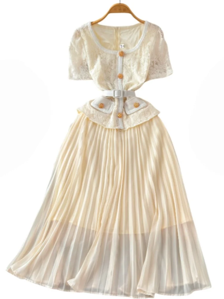 Frence Elegant Lady Aesthetic Apricot Lace Matching Sets Golden Buckle Square Collar Blouse Mid Length Skirts Two Piece Outfits
Frence Elegant Lady Aesthetic Apricot Lace Matching Sets Golden Buckle Square Collar Blouse Mid Length Skirts Two Piece Outfits