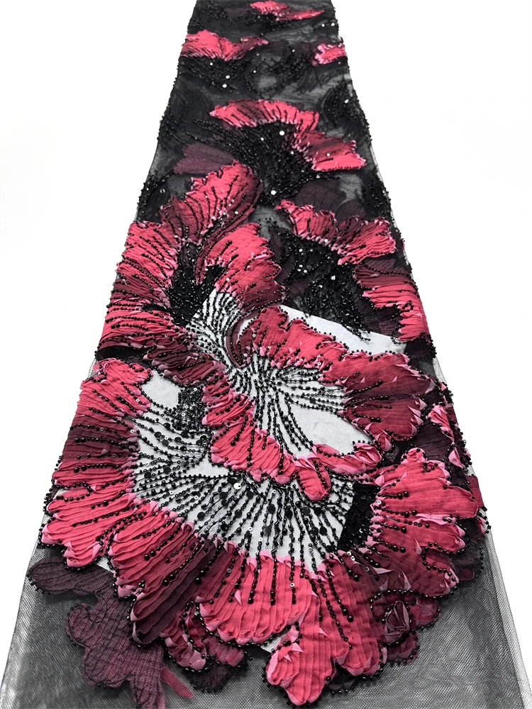 French Velvet Tulle Lace Fabric 5 Yards 2025 High Quality Nigerian African Sequins Lace Fabric For Wedding Party Sewing
French Velvet Tulle Lace Fabric 5 Yards 2025 High Quality Nigerian African Sequins Lace Fabric For Wedding Party Sewing