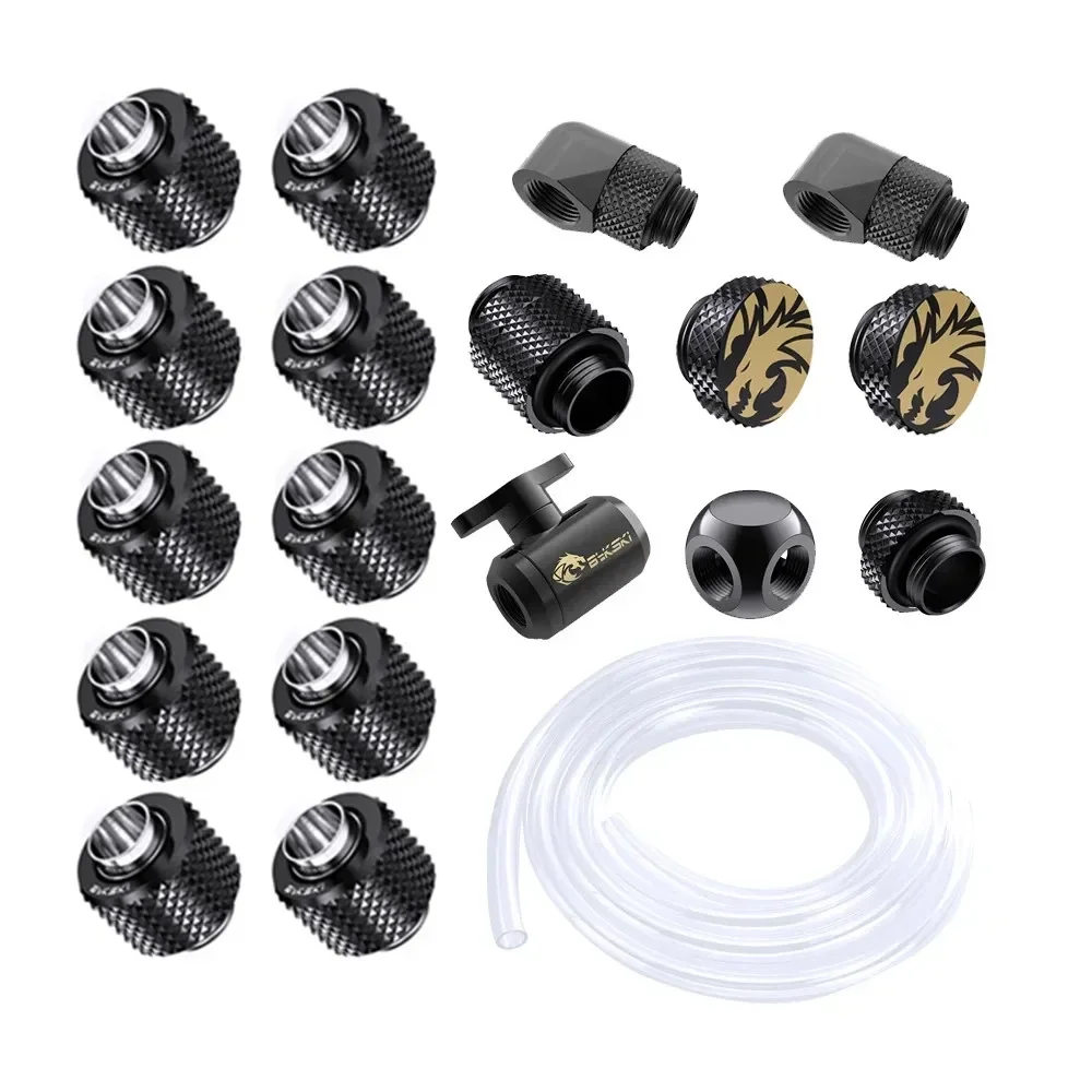 Bykski OD13mm OD16mm OD19mmm Soft Tube Fitting Combo G1/4'' Hose Pipe PC Water Cooler Black White Red Blue Gold Silver Gray
Bykski OD13mm OD16mm OD19mmm Soft Tube Fitting Combo G1/4'' Hose Pipe PC Water Cooler Black White Red Blue Gold Silver Gray