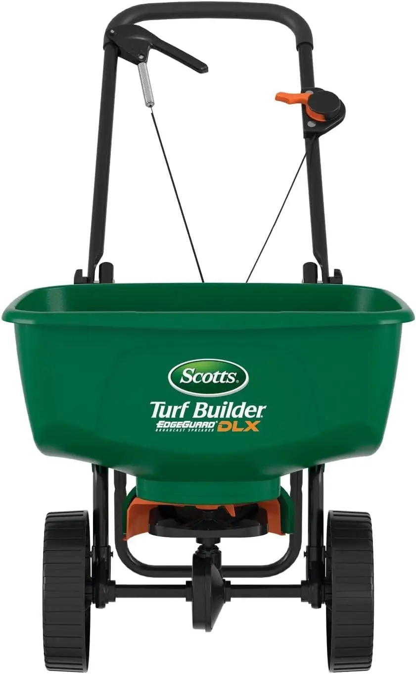 Turf Builder EdgeGuard DLX Broadcast Spreader for Seed, Fertilizer, Salt, Ice Melt, Holds up to 15,000 sq.ft. Product
Turf Builder EdgeGuard DLX Broadcast Spreader for Seed, Fertilizer, Salt, Ice Melt, Holds up to 15,000 sq.ft. Product