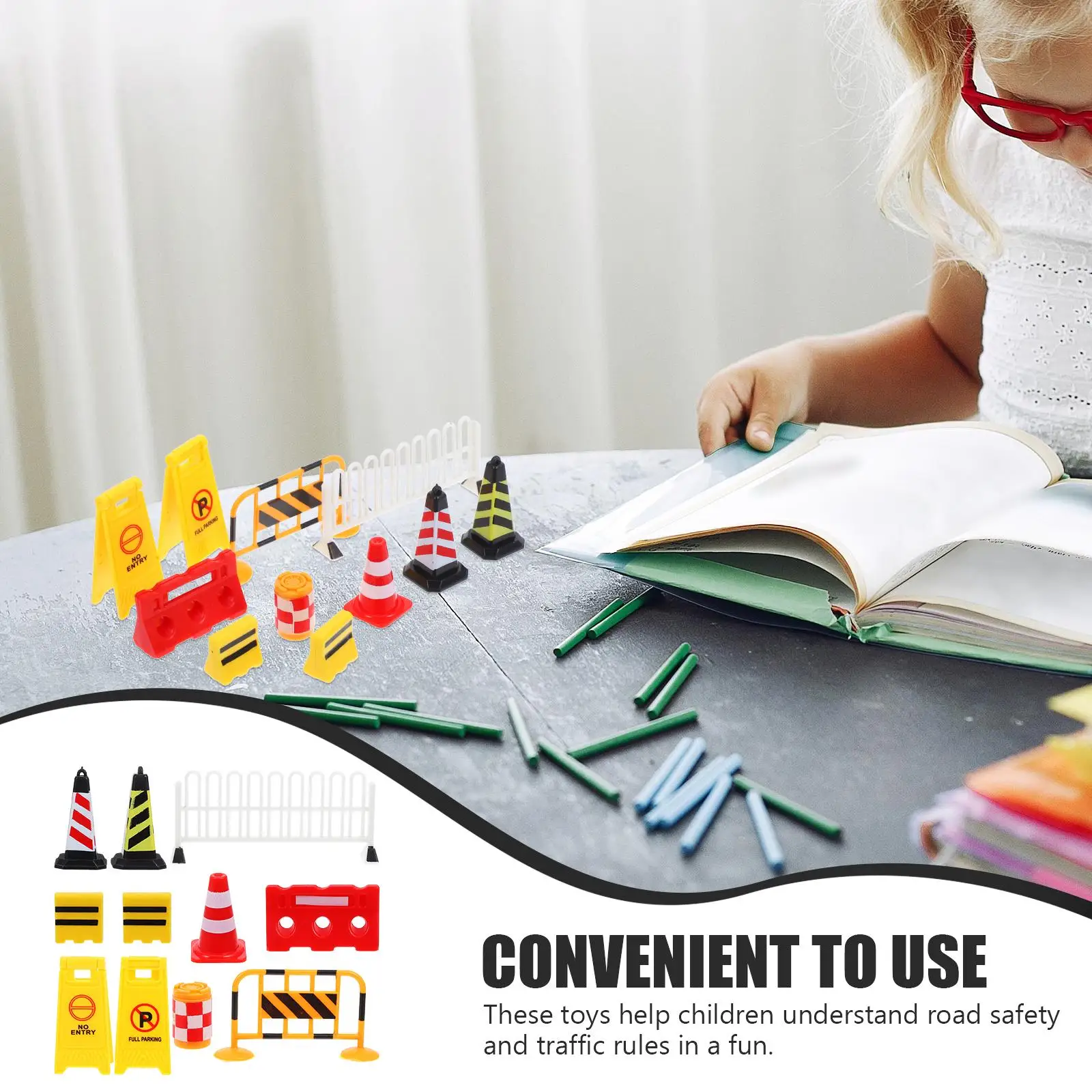 Cognitive Toys Teaching Sign Pretend Play Parking Lot Mini Roadblocks Play Street Playset Kids Road Signs Miniature Traffic
Cognitive Toys Teaching Sign Pretend Play Parking Lot Mini Roadblocks Play Street Playset Kids Road Signs Miniature Traffic