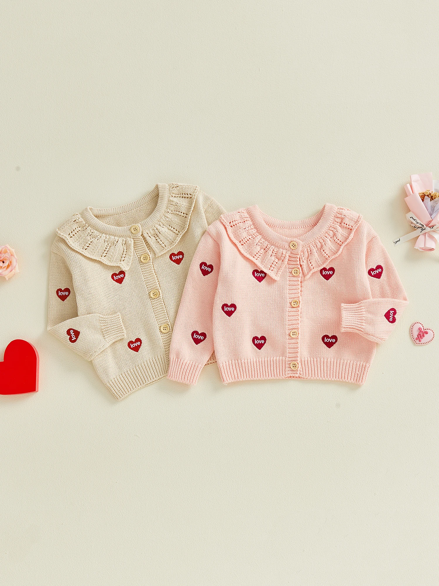 Valentine s Day Toddler Girl Heart Embroidered Cardigan Sweater with Crew Neck and Full Button Down Knit Coat Long Sleeve Coat
Valentine s Day Toddler Girl Heart Embroidered Cardigan Sweater with Crew Neck and Full Button Down Knit Coat Long Sleeve Coat