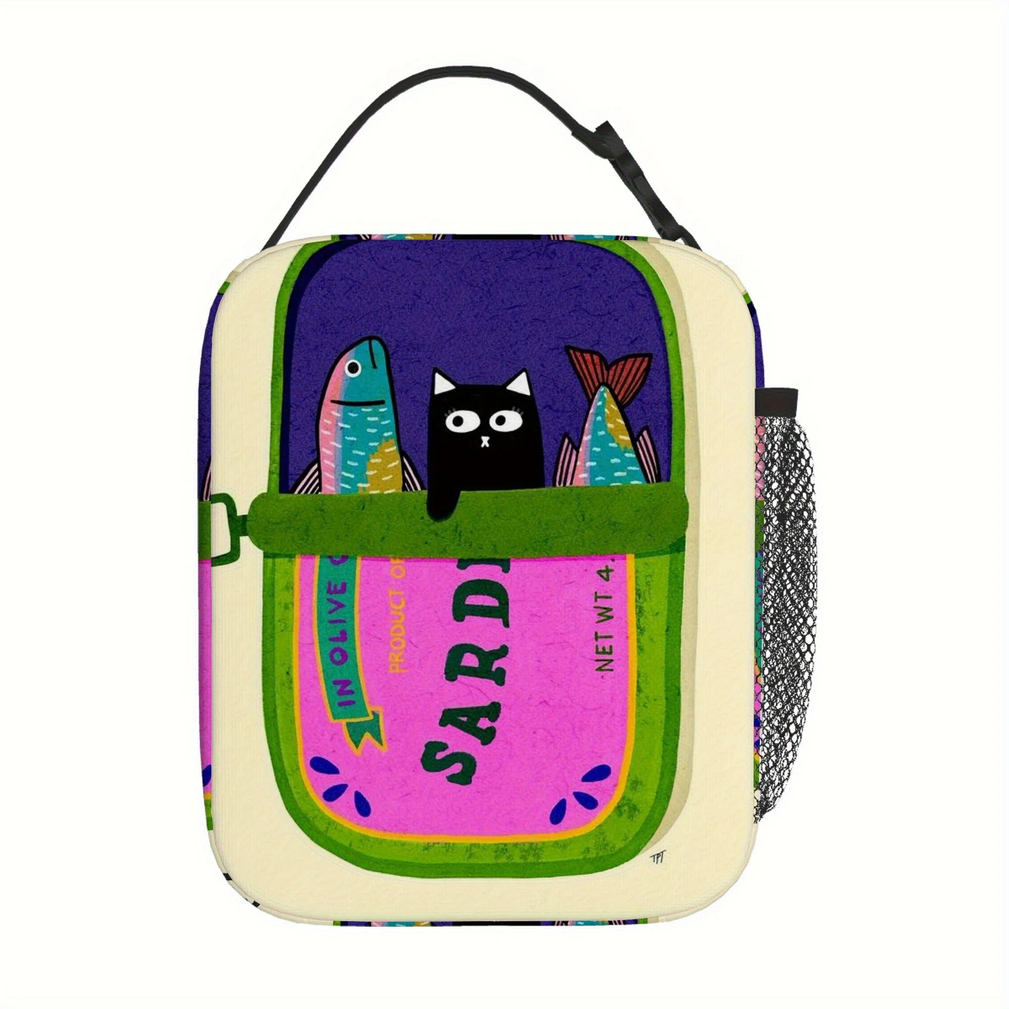 1pc Cute Cat in Sardine Can Thermal Bag - Insulated Lunch Tote with Sardine Can Design, Non-Food Contact Thermal Insulation
1pc Cute Cat in Sardine Can Thermal Bag - Insulated Lunch Tote with Sardine Can Design, Non-Food Contact Thermal Insulation