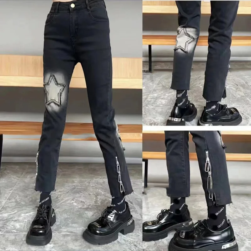 European Station 2025 Spring/Summer Heavy Industry Tube Pants Versatile Vintage Zipper Jeans for Women
European Station 2025 Spring/Summer Heavy Industry Tube Pants Versatile Vintage Zipper Jeans for Women