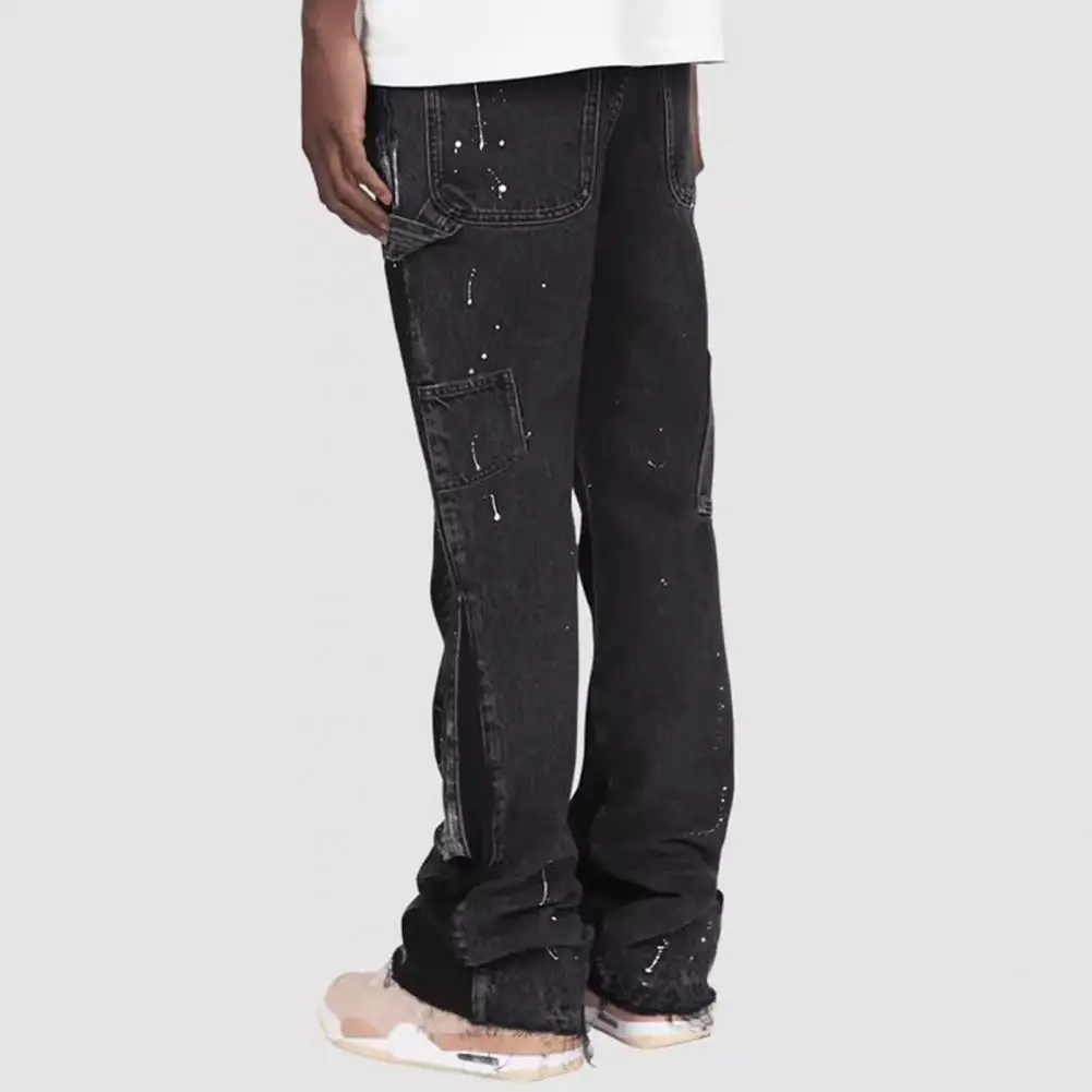 Trendy Men Bottoms Vintage Patchwork Flared Jeans for Men Stylish Denim Work Pants with Elastic Waistband Retro for Wear
Trendy Men Bottoms Vintage Patchwork Flared Jeans for Men Stylish Denim Work Pants with Elastic Waistband Retro for Wear