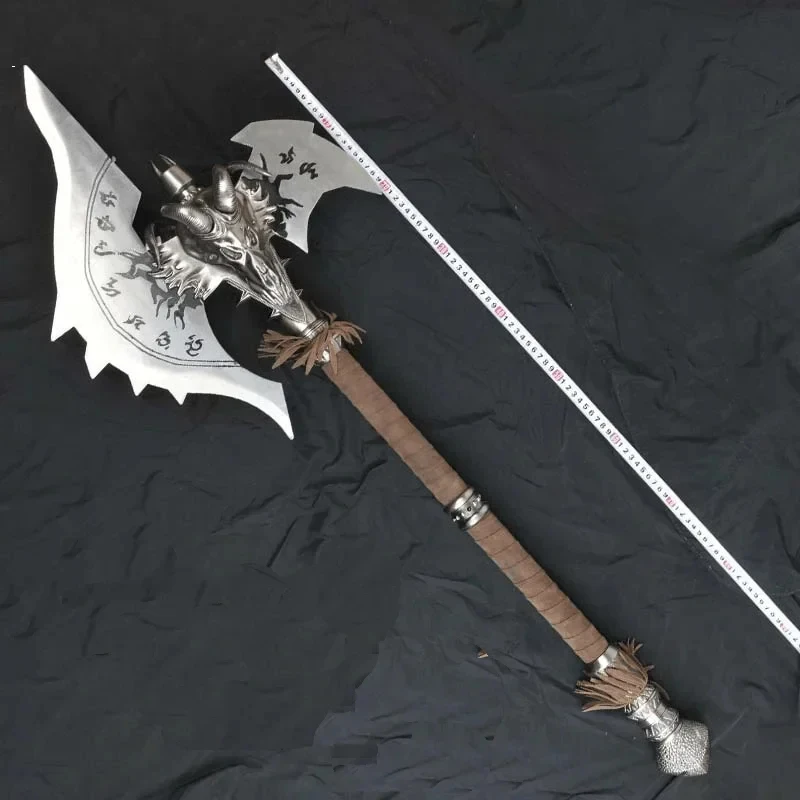 CyCos 1/1 115cm WOW Lich King Shadowmourne Shadow mourne metal axe sword Wall hanging Cosplay party Costume Props Not sharpened
CyCos 1/1 115cm WOW Lich King Shadowmourne Shadow mourne metal axe sword Wall hanging Cosplay party Costume Props Not sharpened