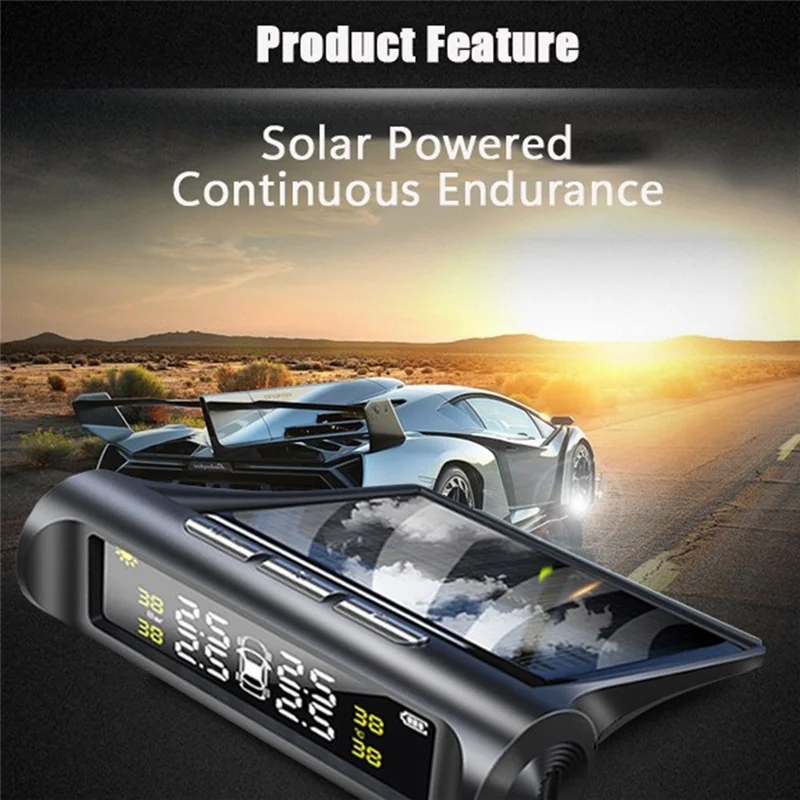 AEA7-1Set Солнечная энергия TPMS Система контроля давления в шинах Автоматическая охранная сигнализация Предупреждение о температуре давления в шинах 
AEA7-1Set Солнечная энергия TPMS Система контроля давления в шинах Автоматическая охранная сигнализация Предупреждение о температуре давления в шинах