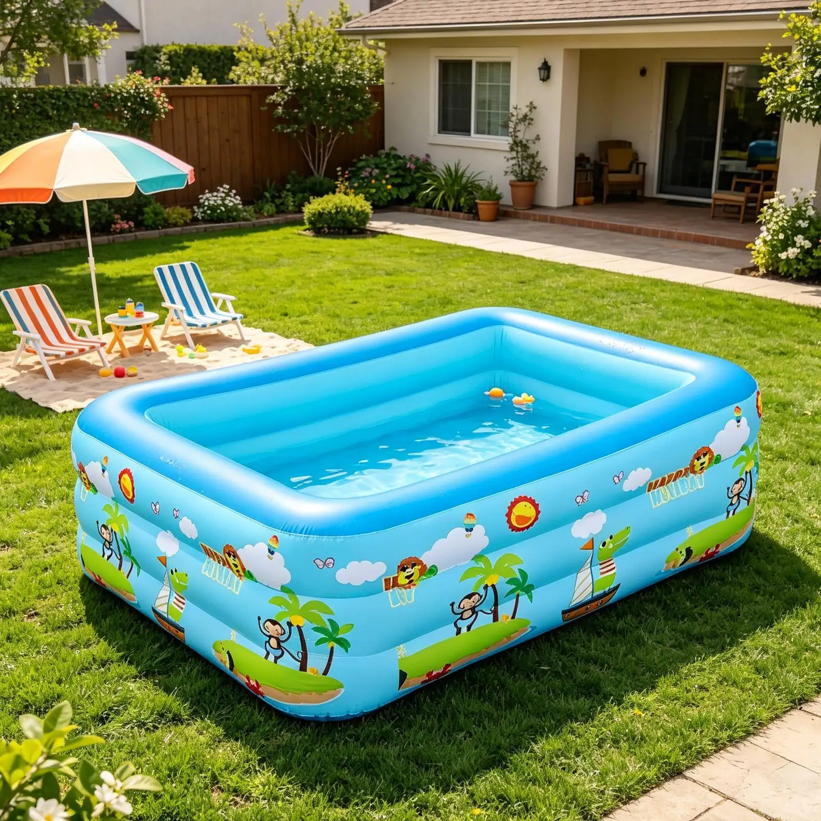 Large Foldable UV Resistant Square Kids Inflatable Swimming Pool Portable Water Pool For Summer Backyard Garden Outdoor Indoor
Large Foldable UV Resistant Square Kids Inflatable Swimming Pool Portable Water Pool For Summer Backyard Garden Outdoor Indoor