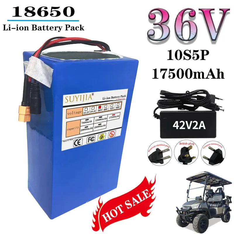 10S5P High capacity 17.5Ah 36V 18650Lithium-ion battery with BMS 250W~1000W high power battery Suitable for electric motorcycles
10S5P High capacity 17.5Ah 36V 18650Lithium-ion battery with BMS 250W~1000W high power battery Suitable for electric motorcycles
