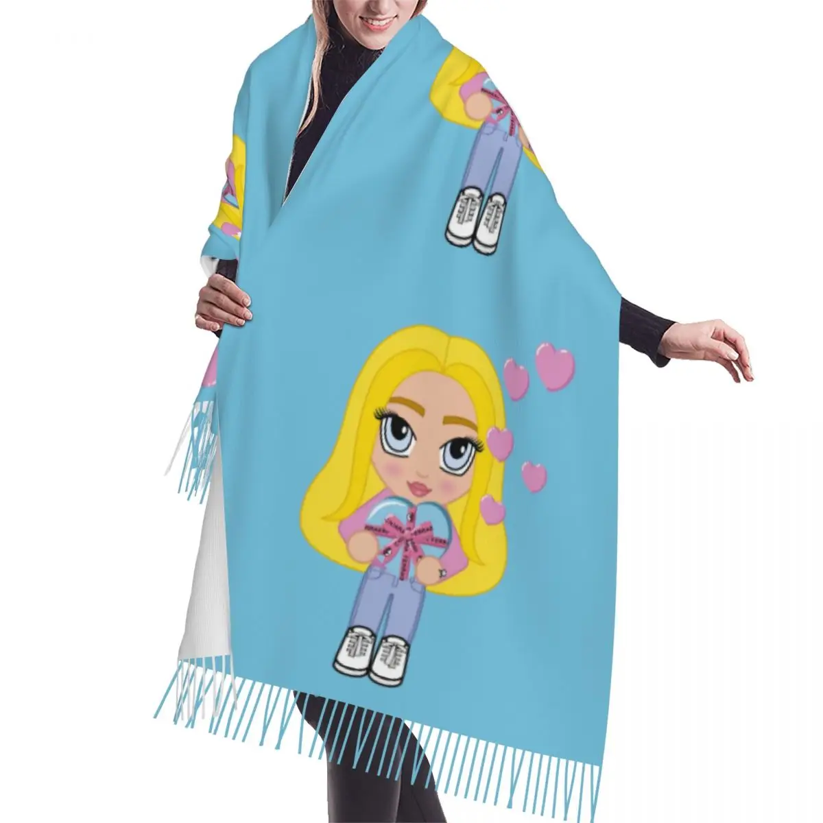 Custom Ferragnis Chiara Tassel Scarf Women Soft Shawls Wraps Female Winter Fall Scarves
Custom Ferragnis Chiara Tassel Scarf Women Soft Shawls Wraps Female Winter Fall Scarves
