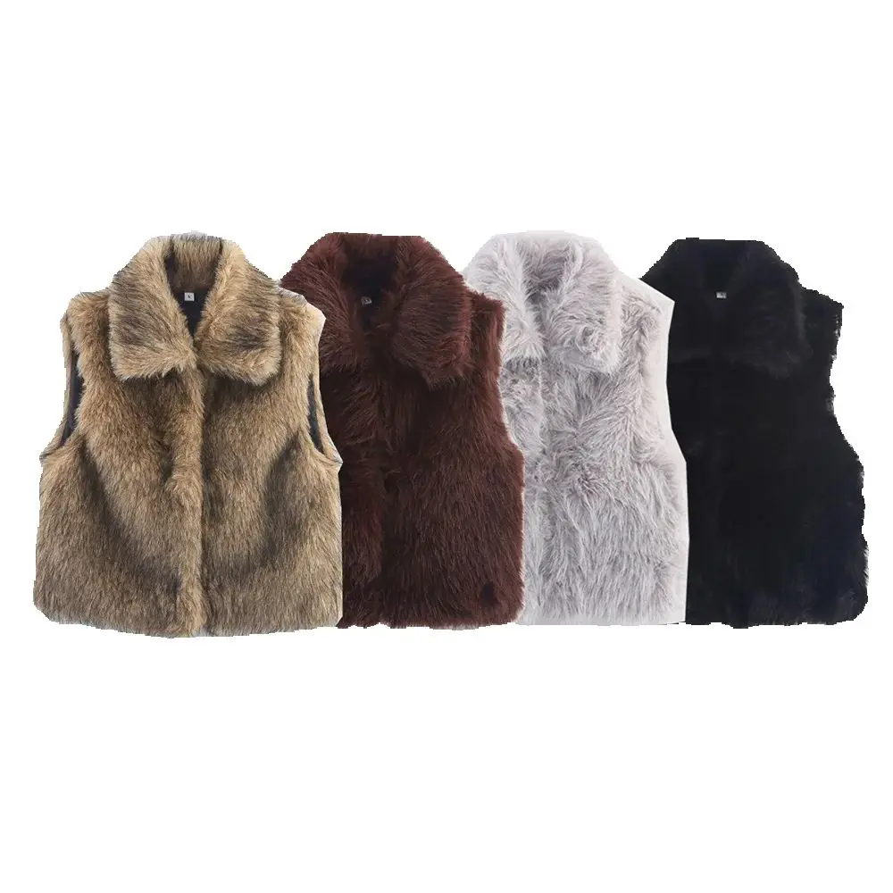 Женский меховой цельный свободный топ с лацканами без рукавов и пуговицами, новый осенне-зимний жилет, жилет
Женский меховой цельный свободный топ с лацканами без рукавов и пуговицами, новый осенне-зимний жилет, жилет