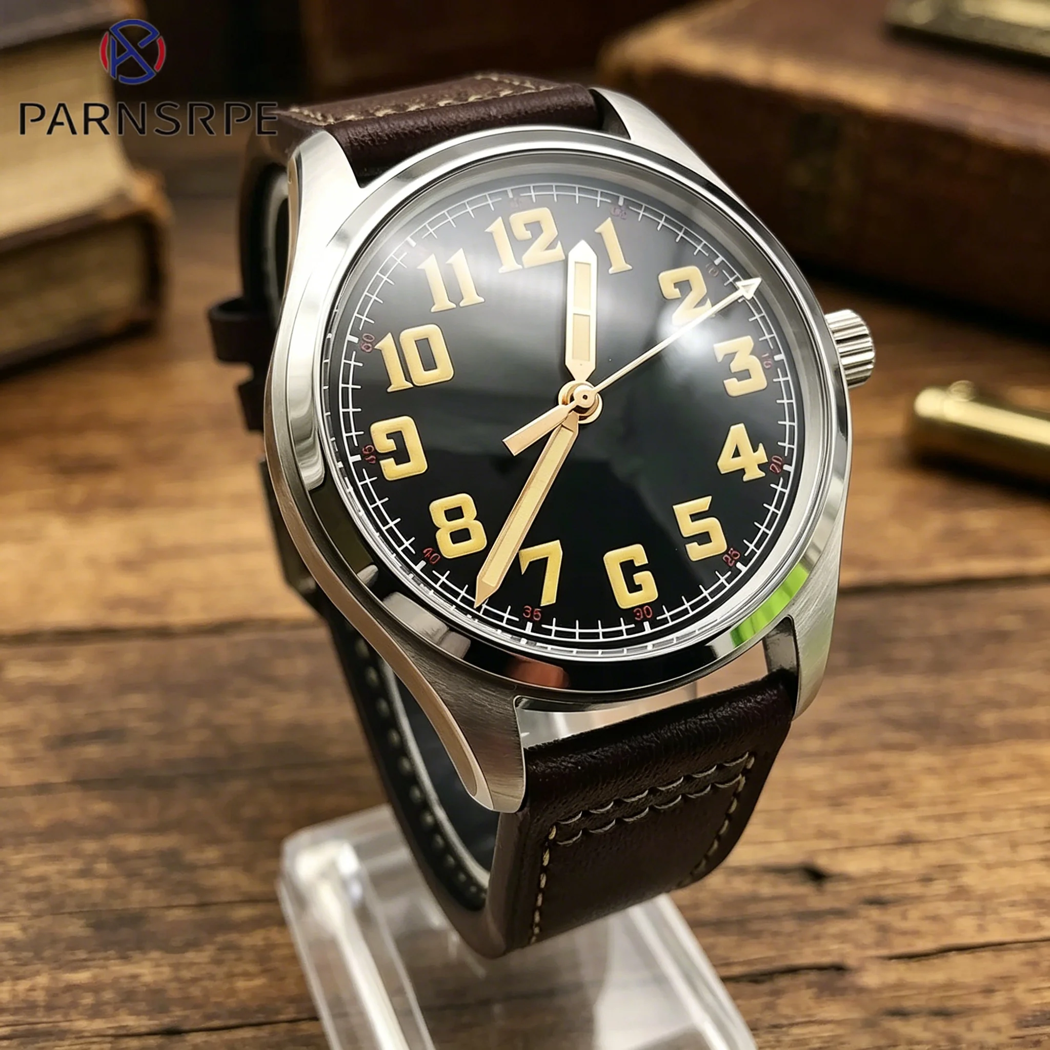 Retro Men's Automatic NH35 Movement Pilot Watch Glow Black Dial and 40mm Case Waterproof Mechanical Watch Men
Retro Men's Automatic NH35 Movement Pilot Watch Glow Black Dial and 40mm Case Waterproof Mechanical Watch Men