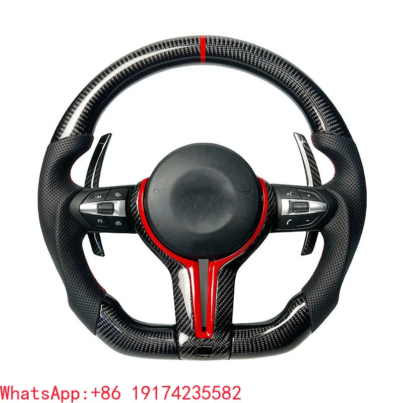 Custom Sports Real Carbon Fiber Steering Wheel for BMW F30 F35 F20 F10 F82 M3M4M5M6M8 Red Carbon Fiber Leather Steering Wheel 
Custom Sports Real Carbon Fiber Steering Wheel for BMW F30 F35 F20 F10 F82 M3M4M5M6M8 Red Carbon Fiber Leather Steering Wheel