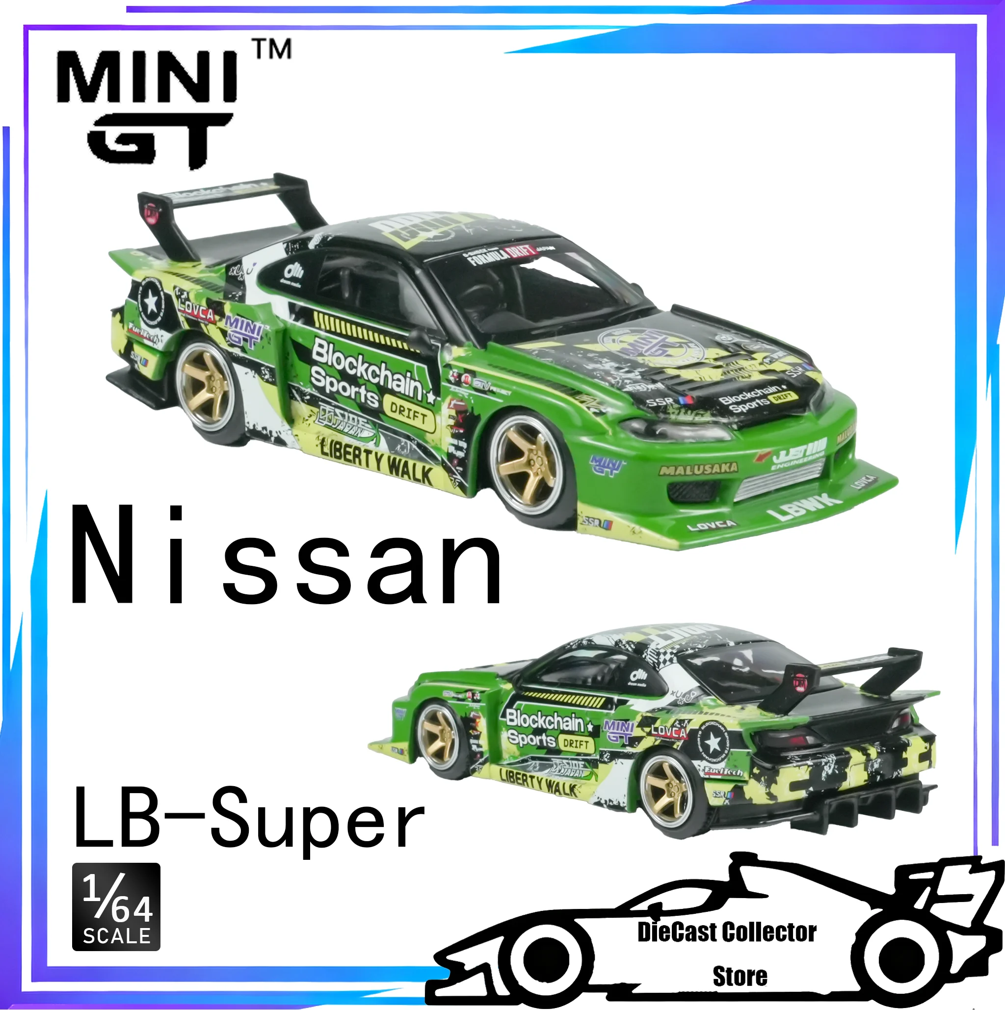 MINI GT 1/64 Nissan LB-Super Silhouette S15 SILVIA # 555 V2 2024, литая под давлением модель автомобиля из сплава, игрушка в подарок
MINI GT 1/64 Nissan LB-Super Silhouette S15 SILVIA # 555 V2 2024, литая под давлением модель автомобиля из сплава, игрушка в подарок