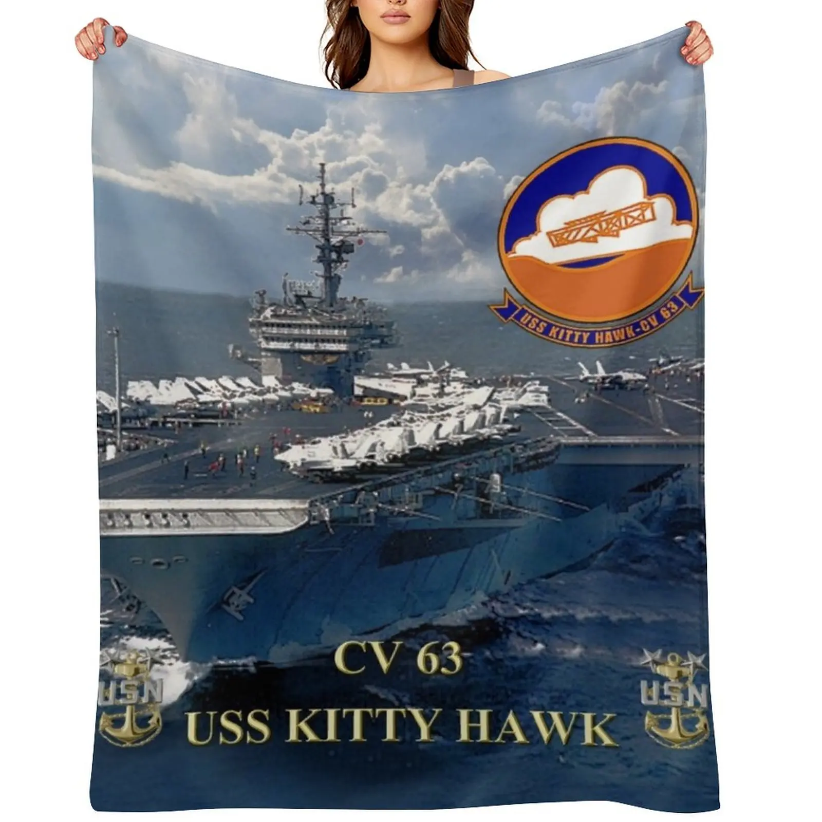 CV-63 USS Kitty Hawk Throw Blanket Travel Vintage Picnic Beach Blankets
CV-63 USS Kitty Hawk Throw Blanket Travel Vintage Picnic Beach Blankets