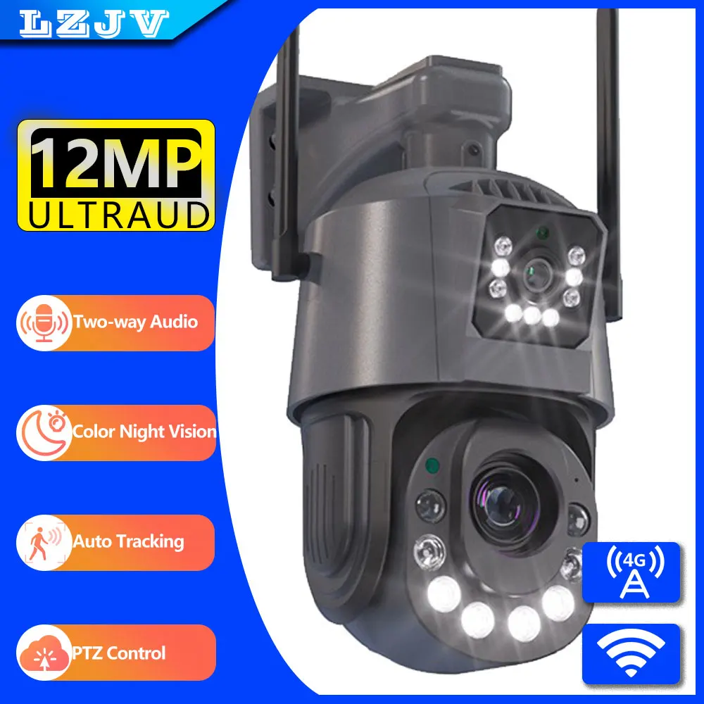 LZJV 6K UHD 12MP Metal Dual Lens PTZ WIFI/4G Camera Outdoor 30X 50X 100X Optical Zoom Human Detection 200M Night Vision IP Cam
LZJV 6K UHD 12MP Metal Dual Lens PTZ WIFI/4G Camera Outdoor 30X 50X 100X Optical Zoom Human Detection 200M Night Vision IP Cam