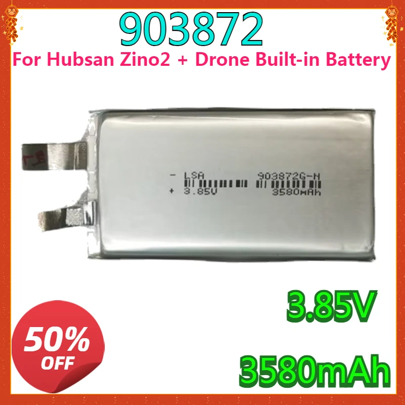 New High quality replaceable Applicable for Hubsan Zino2 + Drone Built-in Battery 903872 3580mah 933872 3850mah 10C 3.85V
New High quality replaceable Applicable for Hubsan Zino2 + Drone Built-in Battery 903872 3580mah 933872 3850mah 10C 3.85V