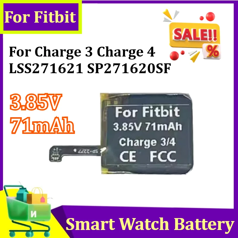 Аккумулятор 3.85V 71mAh для Fitbit Charge 3, Charge 4, LSS271621, SP271620SF, FB409, батарея для умных часов
Аккумулятор 3.85V 71mAh для Fitbit Charge 3, Charge 4, LSS271621, SP271620SF, FB409, батарея для умных часов