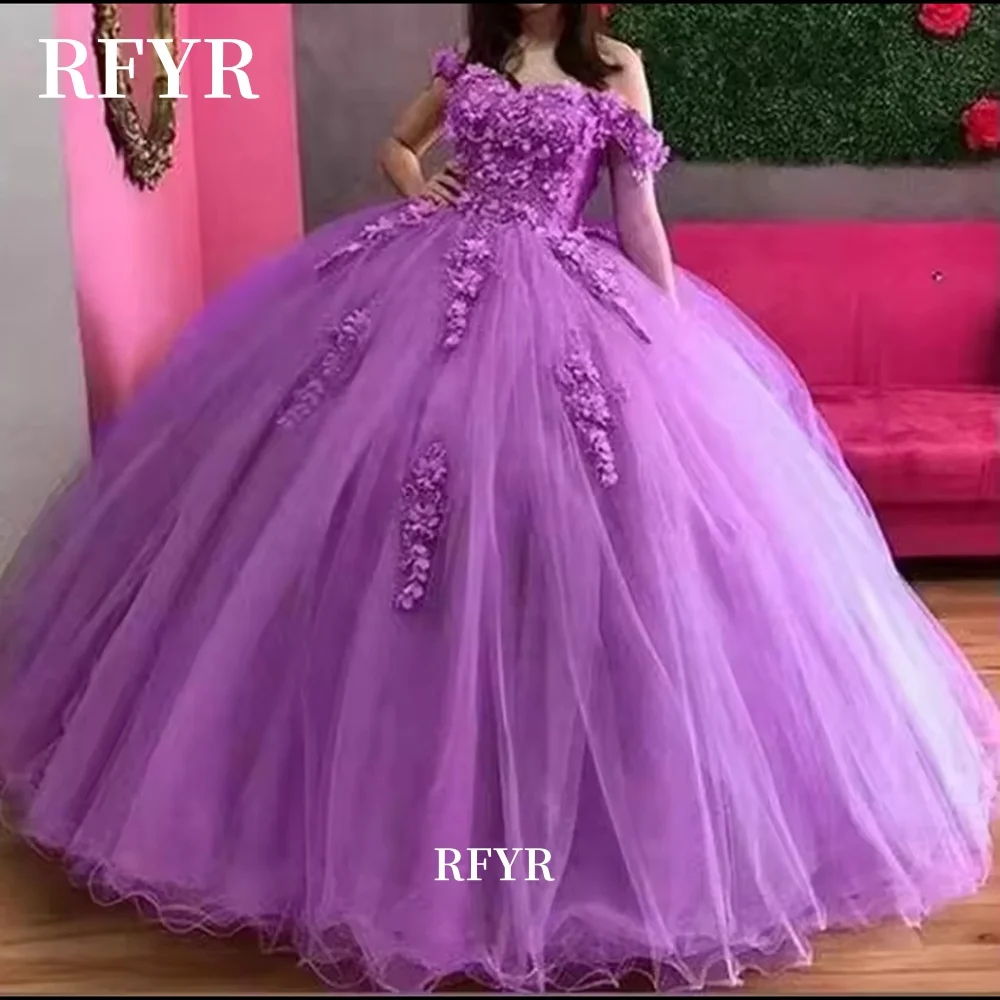 RFYR Off Shoulder Sweet Party Dresses Puffy Quinceanera Dresses Customized 15 Year Old Dress Prom Gown Calssic Ball Gown
RFYR Off Shoulder Sweet Party Dresses Puffy Quinceanera Dresses Customized 15 Year Old Dress Prom Gown Calssic Ball Gown