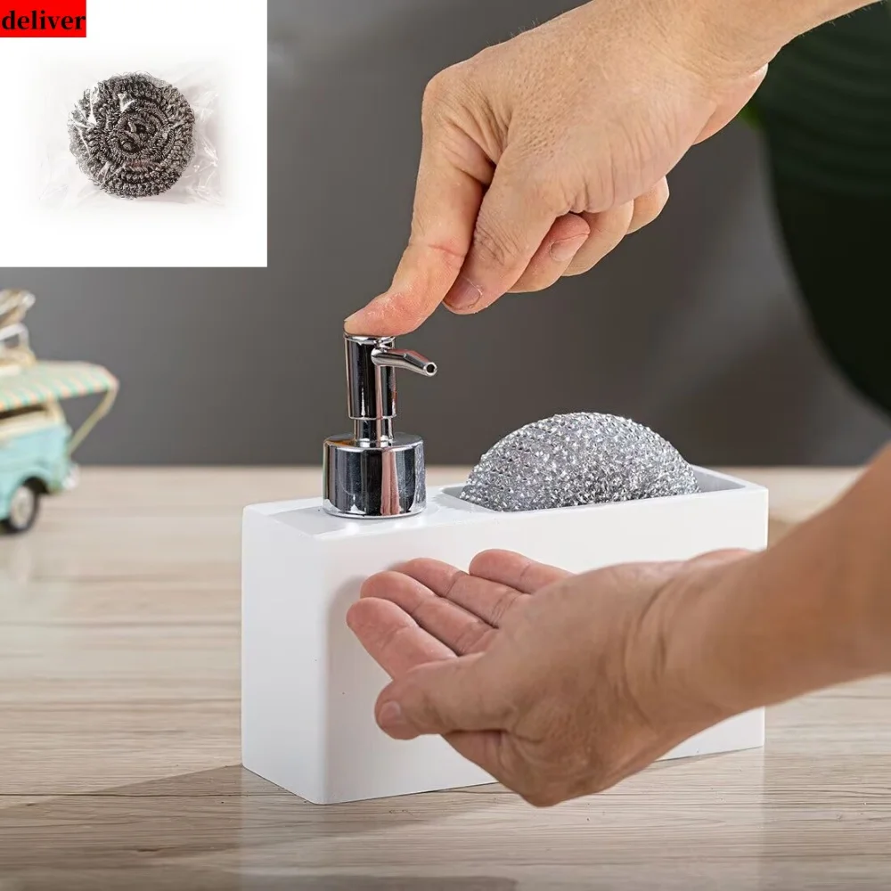 Modern kitchen accessories Soap Dispenser Set Liquid hand soap dispenser pump bottle brushes Holds and Stores Sponges Scrubbers
Modern kitchen accessories Soap Dispenser Set Liquid hand soap dispenser pump bottle brushes Holds and Stores Sponges Scrubbers