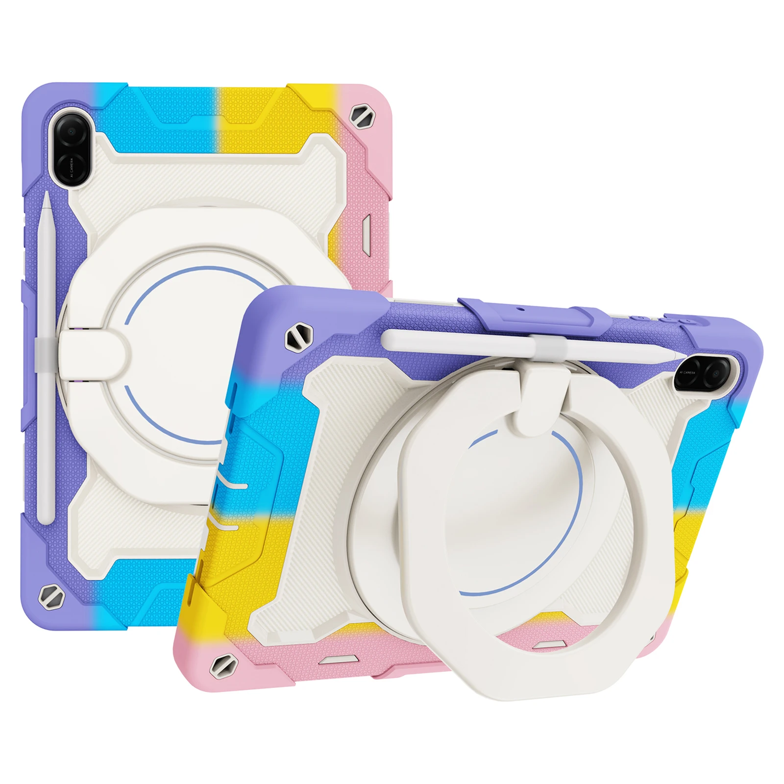 For Honor Pad X9 / Pad X8a Case with Kickstand PC + Silicone Shockproof Rugged Tablet Cover - Colorful Pink
For Honor Pad X9 / Pad X8a Case with Kickstand PC + Silicone Shockproof Rugged Tablet Cover - Colorful Pink