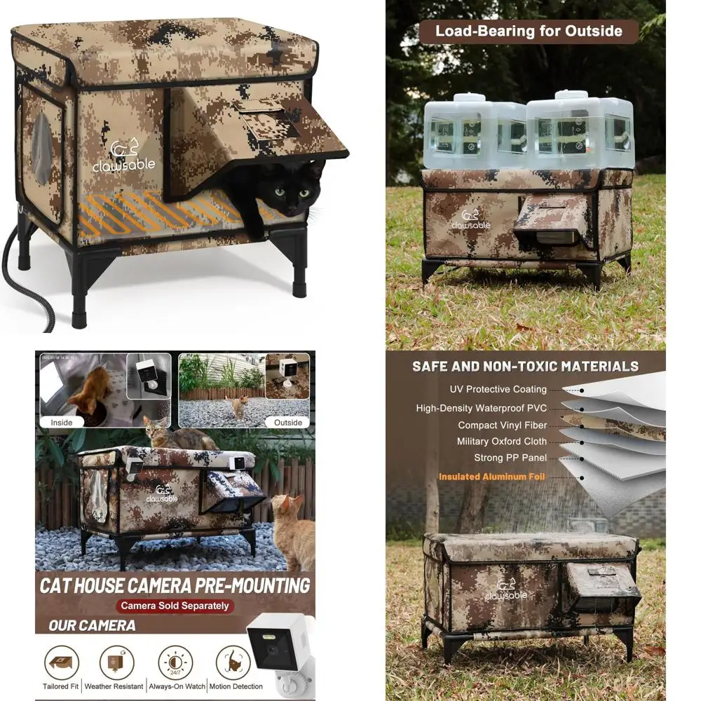 Прочный изолированный уличный укрытие для кошек с подогревом, двойными дверцами и водонепроницаемым чехлом для зимы
Прочный изолированный уличный укрытие для кошек с подогревом, двойными дверцами и водонепроницаемым чехлом для зимы