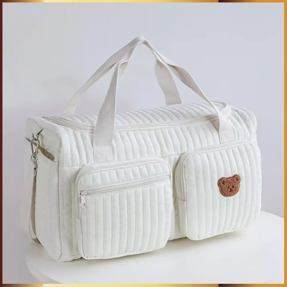 Quilted Baby Diaper Bag Large Capacity Mommy Bag Weekender Bag for Hospital and Weekender Travel
Quilted Baby Diaper Bag Large Capacity Mommy Bag Weekender Bag for Hospital and Weekender Travel