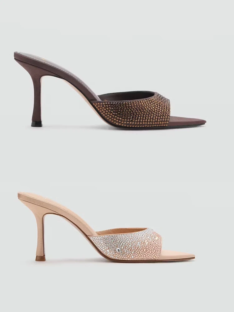 Mango2026 Summer New Women's Sandals High Heel Mules Outdoor Wear Low Cut Slip-On Fashionable Diamond Decorated Thong Slippers
Mango2026 Summer New Women's Sandals High Heel Mules Outdoor Wear Low Cut Slip-On Fashionable Diamond Decorated Thong Slippers