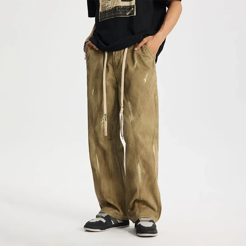 Men Casual Pants Men Streetwear Fashion Loose Casual Vintage Cotton Drawstring Dirty Cargo Pants Cityboy Plus Size Trousers
Men Casual Pants Men Streetwear Fashion Loose Casual Vintage Cotton Drawstring Dirty Cargo Pants Cityboy Plus Size Trousers