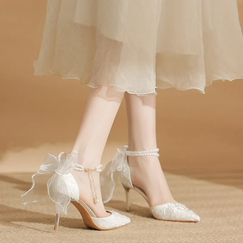 Size 31-43 White High Heels Stiletto Bow Women's Wedding Dress Shoes Bride
Size 31-43 White High Heels Stiletto Bow Women's Wedding Dress Shoes Bride