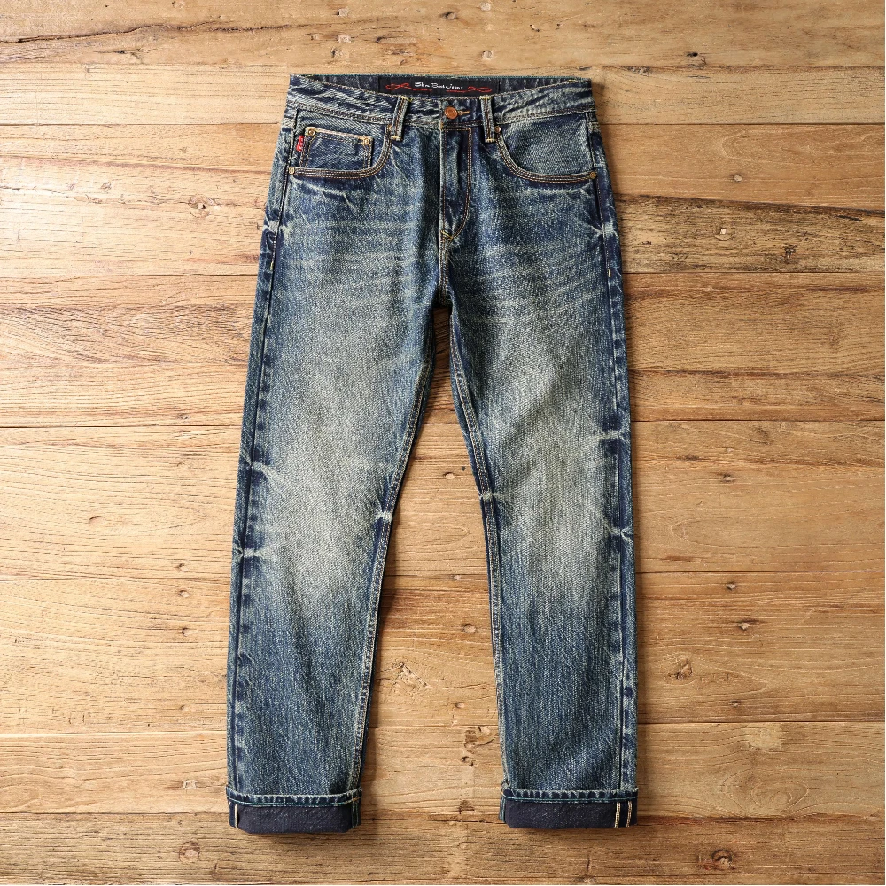 Autumn/Winter Two-Tone Dye Classic Heavyweight 16oz Selvedge Denim Jeans American Vintage Trendy Straight-Leg Trousers 5KM
Autumn/Winter Two-Tone Dye Classic Heavyweight 16oz Selvedge Denim Jeans American Vintage Trendy Straight-Leg Trousers 5KM