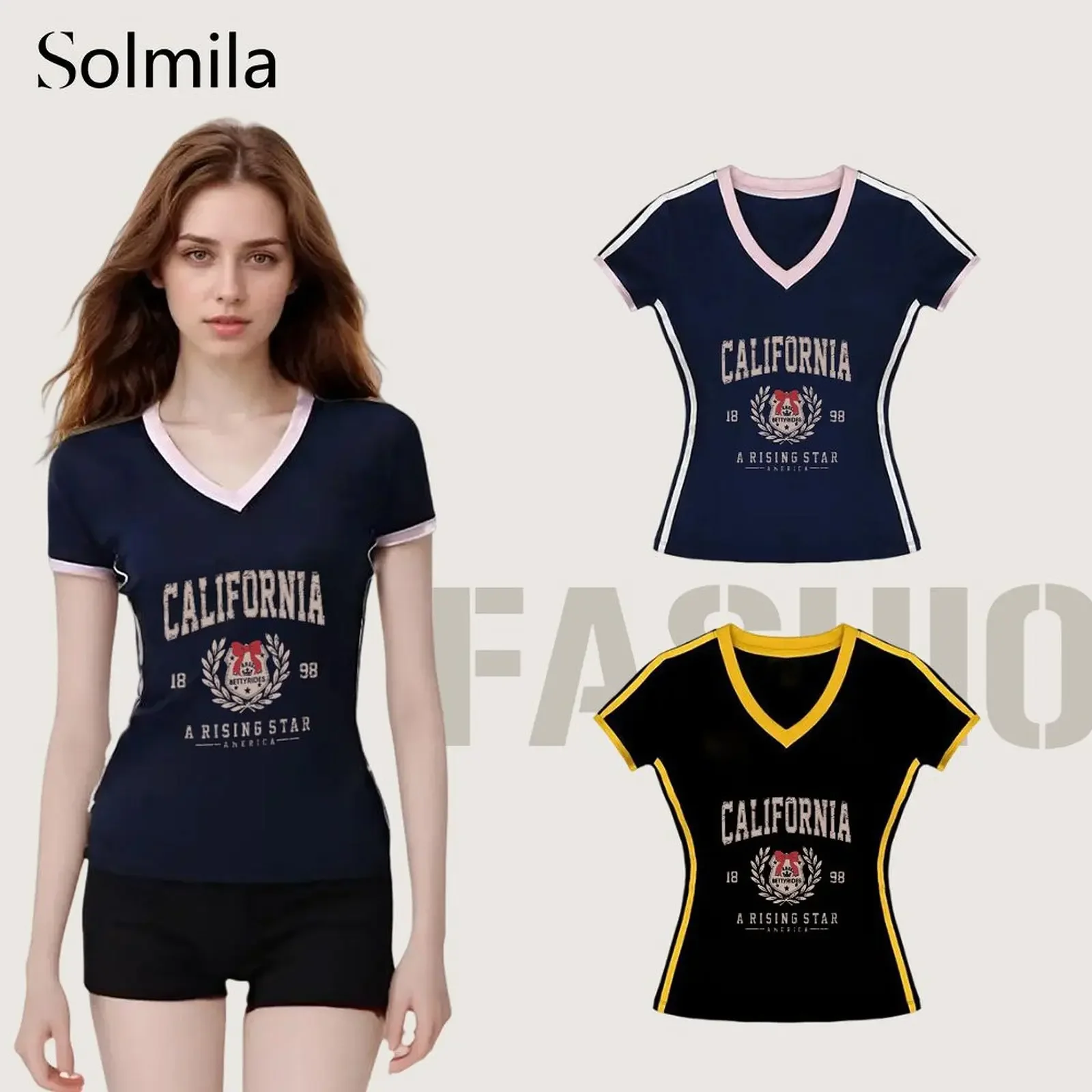 Short Sleeve Shirt Retro V Neck Top Black Oversize Short Sleeve Top Suitable For Spring V Neckline Clubbing Outfit
Short Sleeve Shirt Retro V Neck Top Black Oversize Short Sleeve Top Suitable For Spring V Neckline Clubbing Outfit
