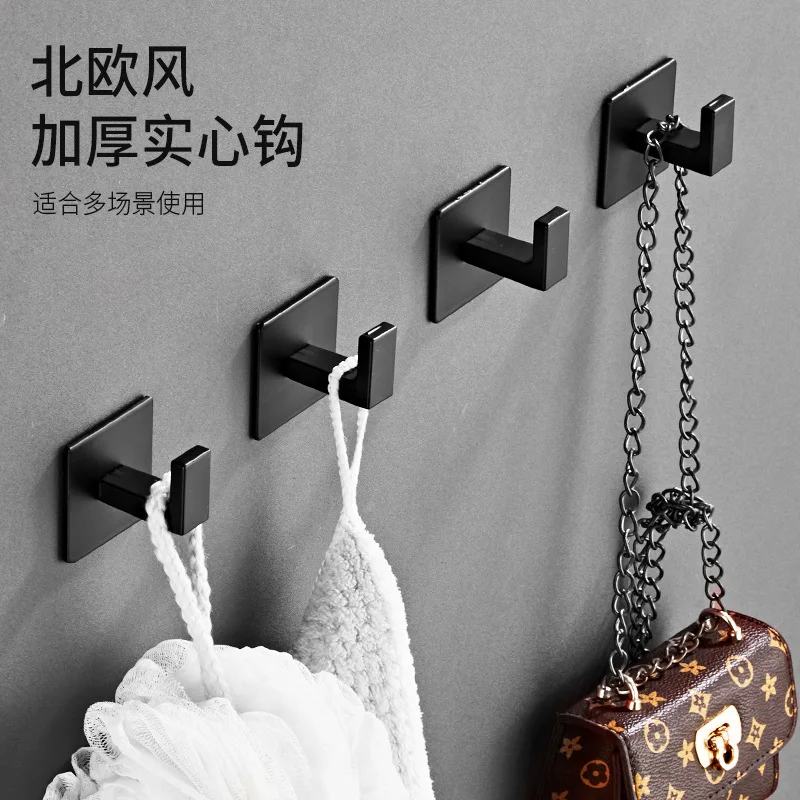 4Pcs Strong Adhesive Wall Hook Sticker Hanging Coat Rack Clothes Hanger Shower Robe 3M Hook Kitchen Bathroom Towel hooks Black
4Pcs Strong Adhesive Wall Hook Sticker Hanging Coat Rack Clothes Hanger Shower Robe 3M Hook Kitchen Bathroom Towel hooks Black