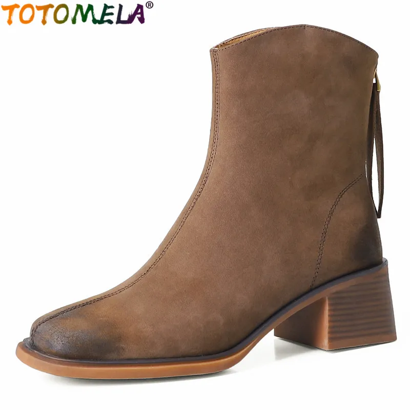 TOTOMELA 2024 New Size 34-40 Platform Retro Ankle Boots Sheepskin Zipper Winter Boots Woman Thick Med Heels Dress Shoes
TOTOMELA 2024 New Size 34-40 Platform Retro Ankle Boots Sheepskin Zipper Winter Boots Woman Thick Med Heels Dress Shoes