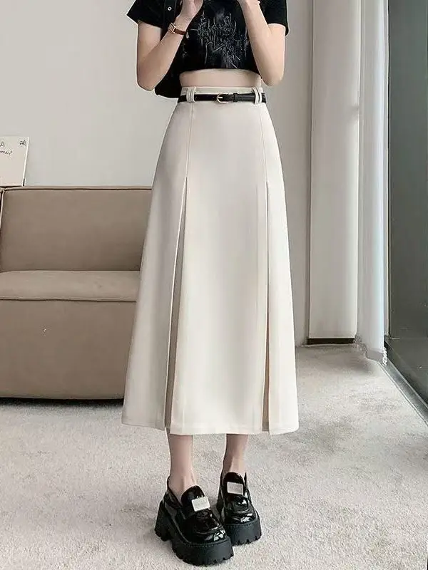 High Waist A-Line Midi Skirt Suit College Style Pleated Fat Sister MM plus Size Hip Covering Slimming Long Skirt
High Waist A-Line Midi Skirt Suit College Style Pleated Fat Sister MM plus Size Hip Covering Slimming Long Skirt