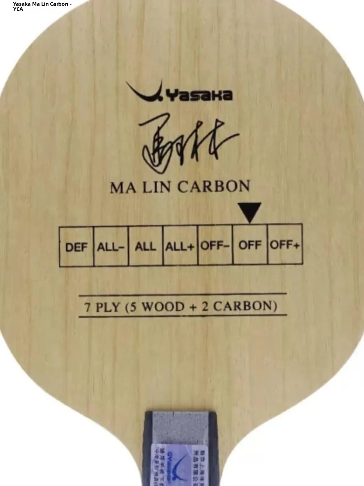 Yasaka Marlin YSC Carbon Fiber Pong Paddle Baseboard 7 Layers Wood And Carbon Fiber Material Pong Table Tennis
Yasaka Marlin YSC Carbon Fiber Pong Paddle Baseboard 7 Layers Wood And Carbon Fiber Material Pong Table Tennis