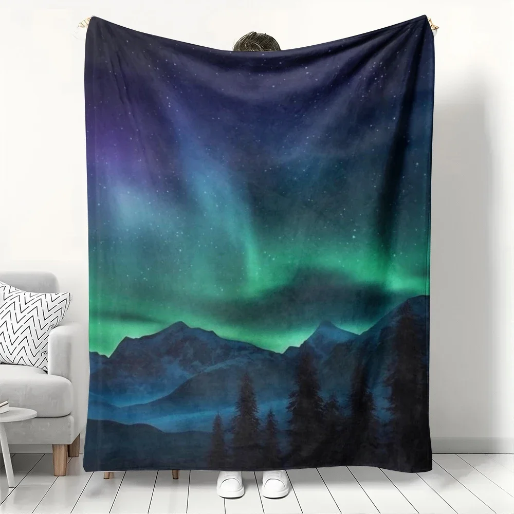 Northern Lights Mountain Flannel Blanket Aurora Borealis Starry Sky Throw Soft Cozy for Nature Lover Home Decor
Northern Lights Mountain Flannel Blanket Aurora Borealis Starry Sky Throw Soft Cozy for Nature Lover Home Decor