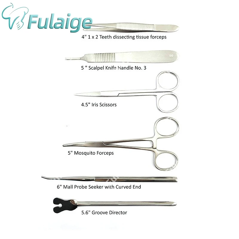 Dissection Kit Stainless Steel Anatomy Tool Set with Scalpel Scissors Tweezers Probe for Biology Lab Dental Surgery
Dissection Kit Stainless Steel Anatomy Tool Set with Scalpel Scissors Tweezers Probe for Biology Lab Dental Surgery